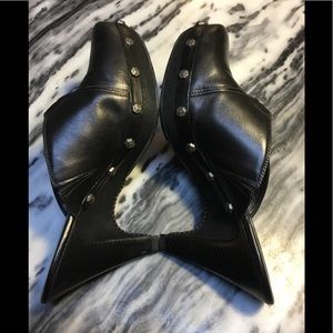 Cole Haan black studded mule heel EUC